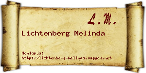 Lichtenberg Melinda névjegykártya